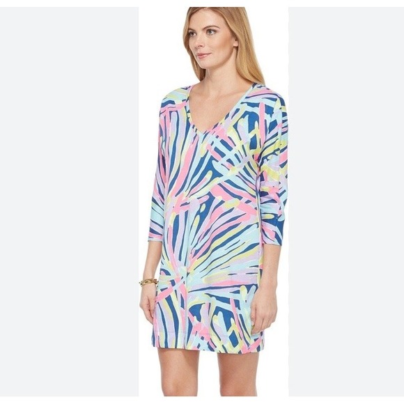 Lilly Pulitzer Dresses & Skirts - Lilly Pulitzer Indigo Sea Dreamin Cori 100% Pima Cotton Dress Size Medium Resort